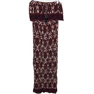 Pre-owned forever 21 tube top ruffle tribal print maxi dress